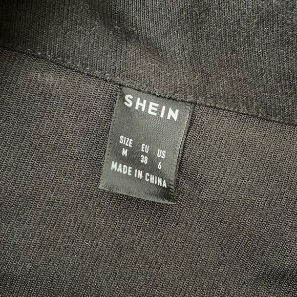 SHEIN Tartan Panel Corduroy Crop Shacket Size Medium - Picture 8 of 11